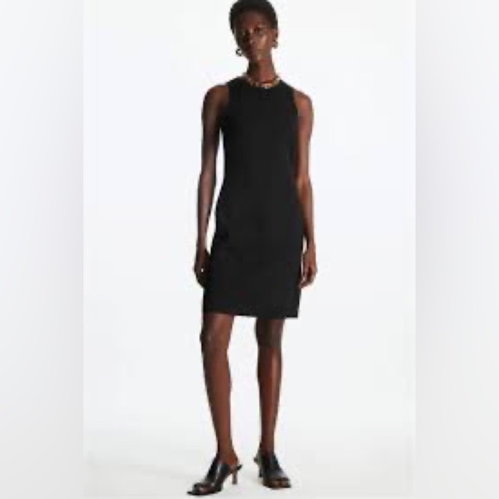 COS Slim-fit Scuba Mini Dress In Black - size L - excellent condition